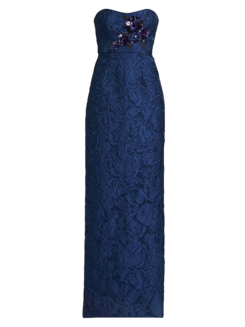 Edie Lace Strapless Gown