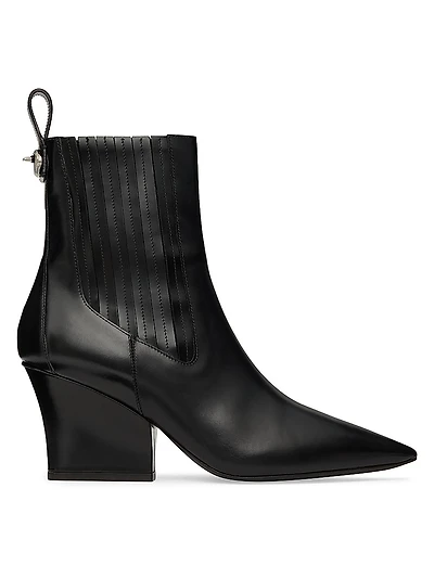 VLogo 75MM Lockette Beatle Brushed Calfskin Boots