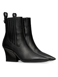 VLogo 75MM Lockette Beatle Brushed Calfskin Boots