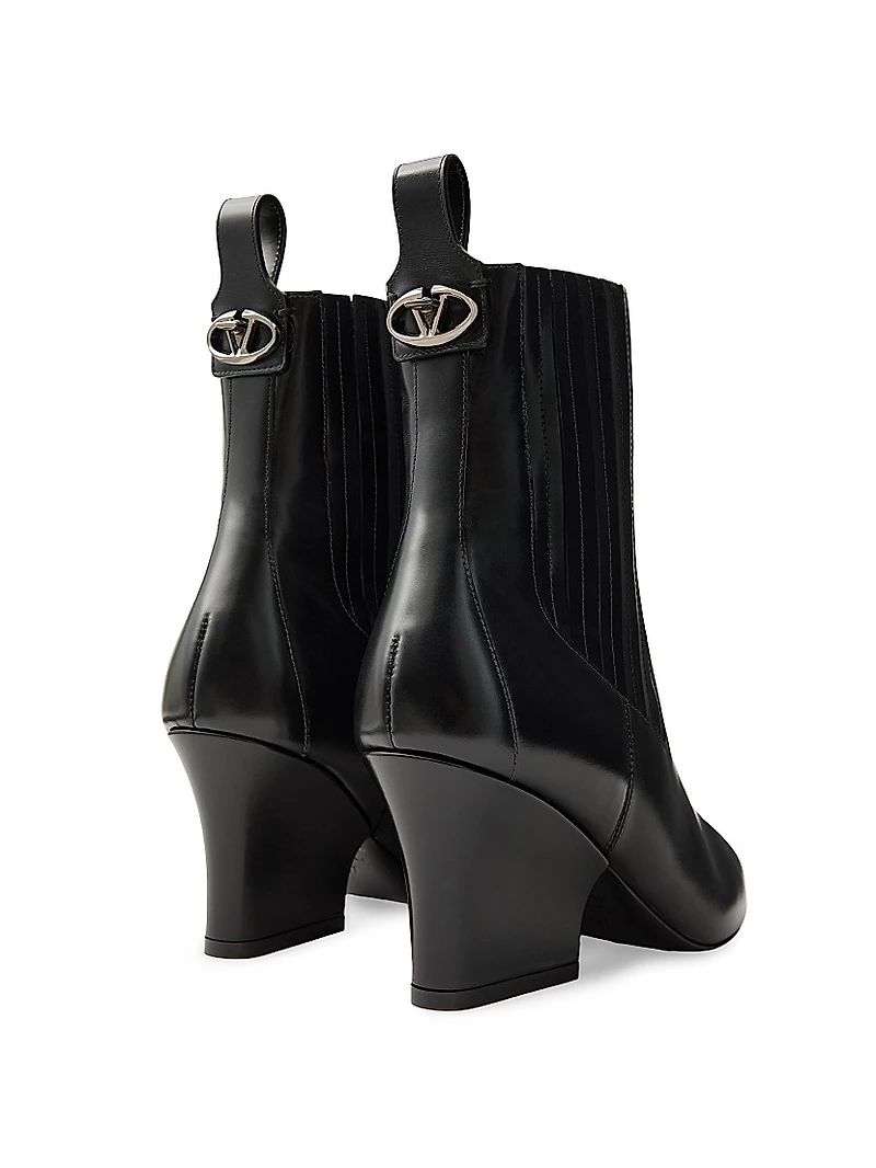 VLogo 75MM Lockette Beatle Brushed Calfskin Boots