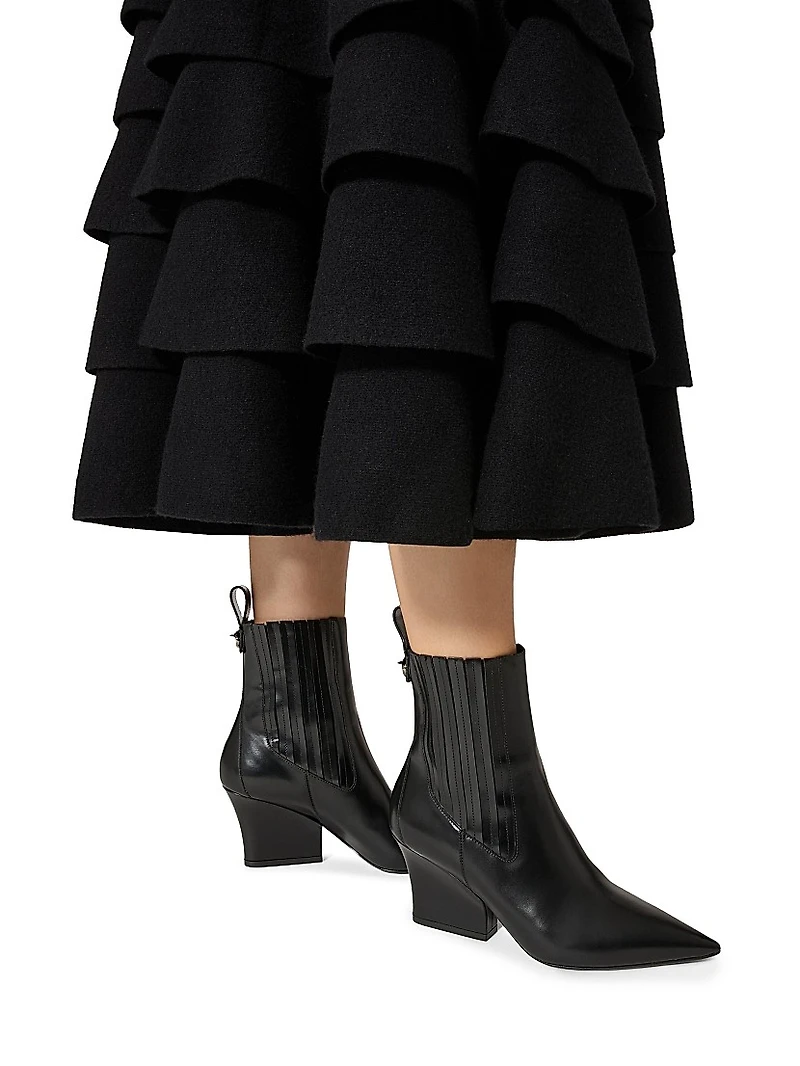 VLogo 75MM Lockette Beatle Brushed Calfskin Boots