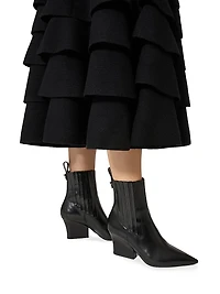 VLogo 75MM Lockette Beatle Brushed Calfskin Boots