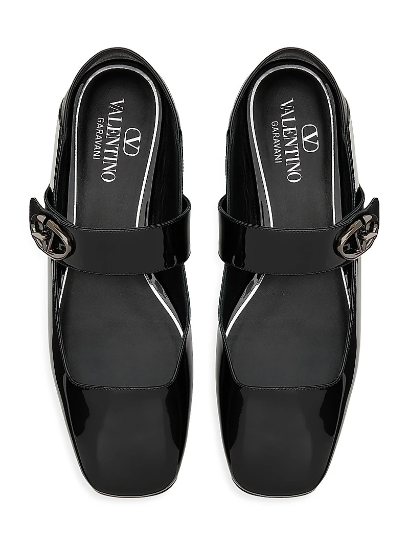VLogo Locker Mary Jane Ballerina in Patent Leather