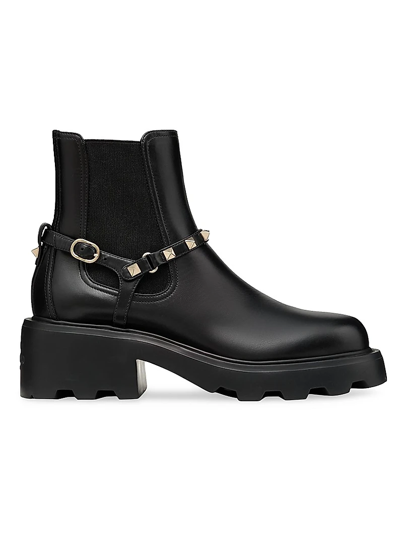 Rockstud 55MM Calfskin Beatle Boots