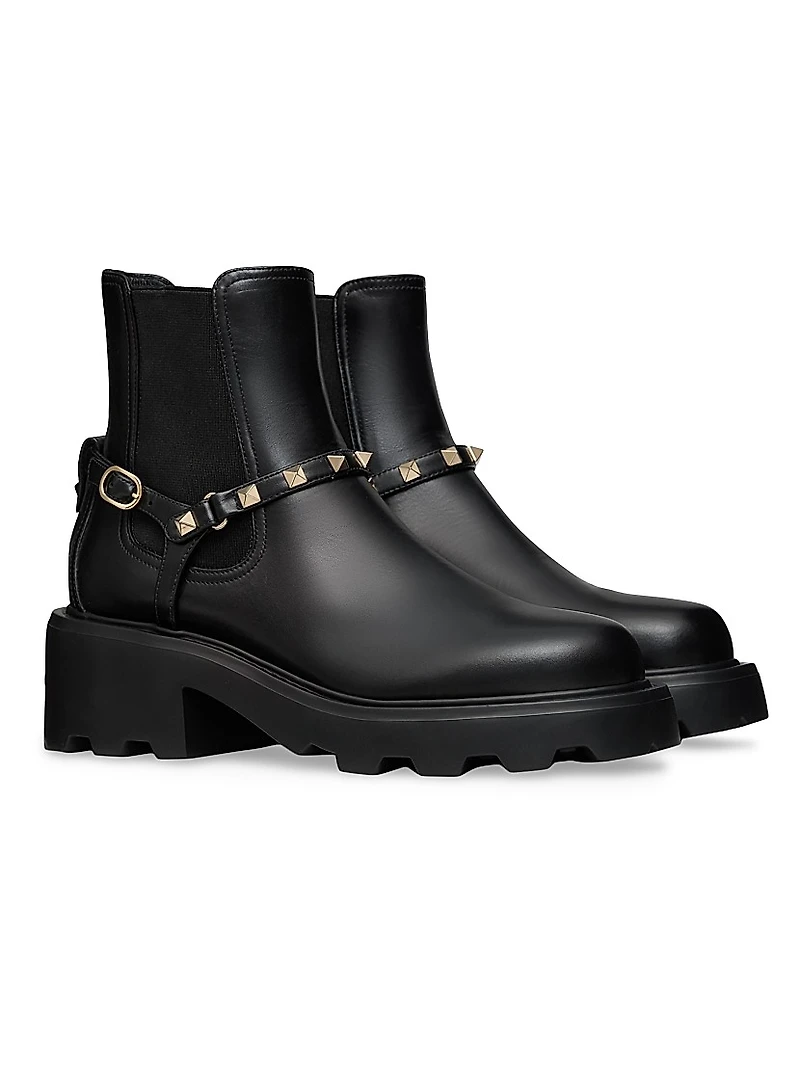 Rockstud 55MM Calfskin Beatle Boots
