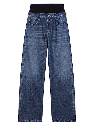 Afoso Denim Double-Waist Jeans