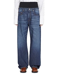 Afoso Denim Double-Waist Jeans