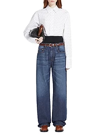 Afoso Denim Double-Waist Jeans