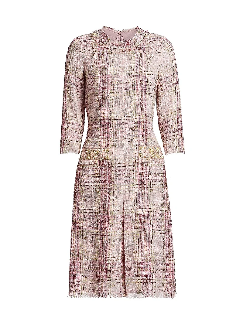 Plaid Tweed Cocktail Dress