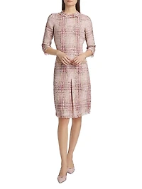 Plaid Tweed Cocktail Dress