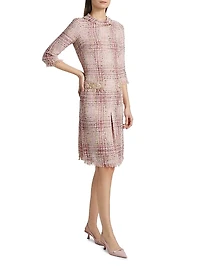 Plaid Tweed Cocktail Dress