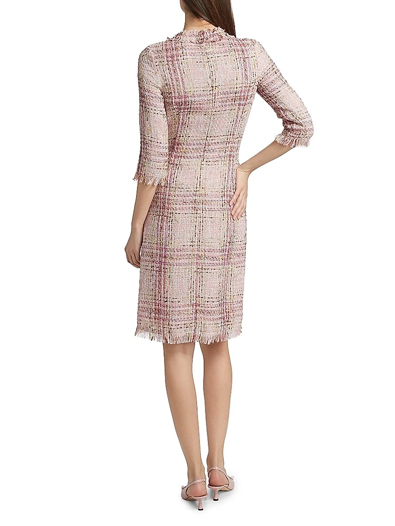 Plaid Tweed Cocktail Dress