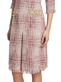 Plaid Tweed Cocktail Dress