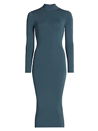 Merino-Blend Knit Midi Dress