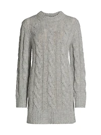 Alpaca-Blend Cable-Knit Sweaterdress
