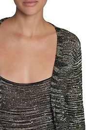 Layered Sequined Cardigan