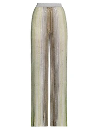 Sequined Pleated Trousers
