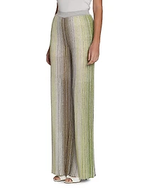 Sequined Pleated Trousers