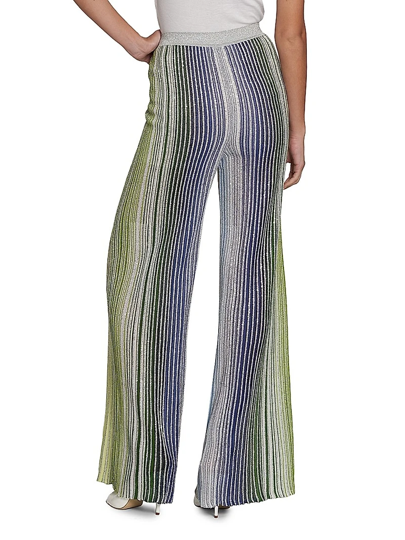 Sequined Pleated Trousers