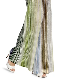 Sequined Pleated Trousers