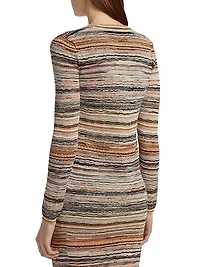 Metallic Relaxed-Fit Cardigan