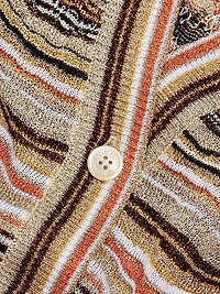 Metallic Relaxed-Fit Cardigan