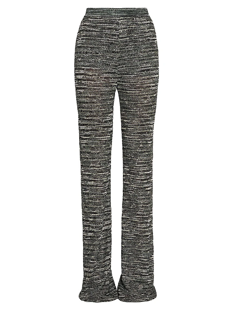 Space-Dyed Sequined Trousers