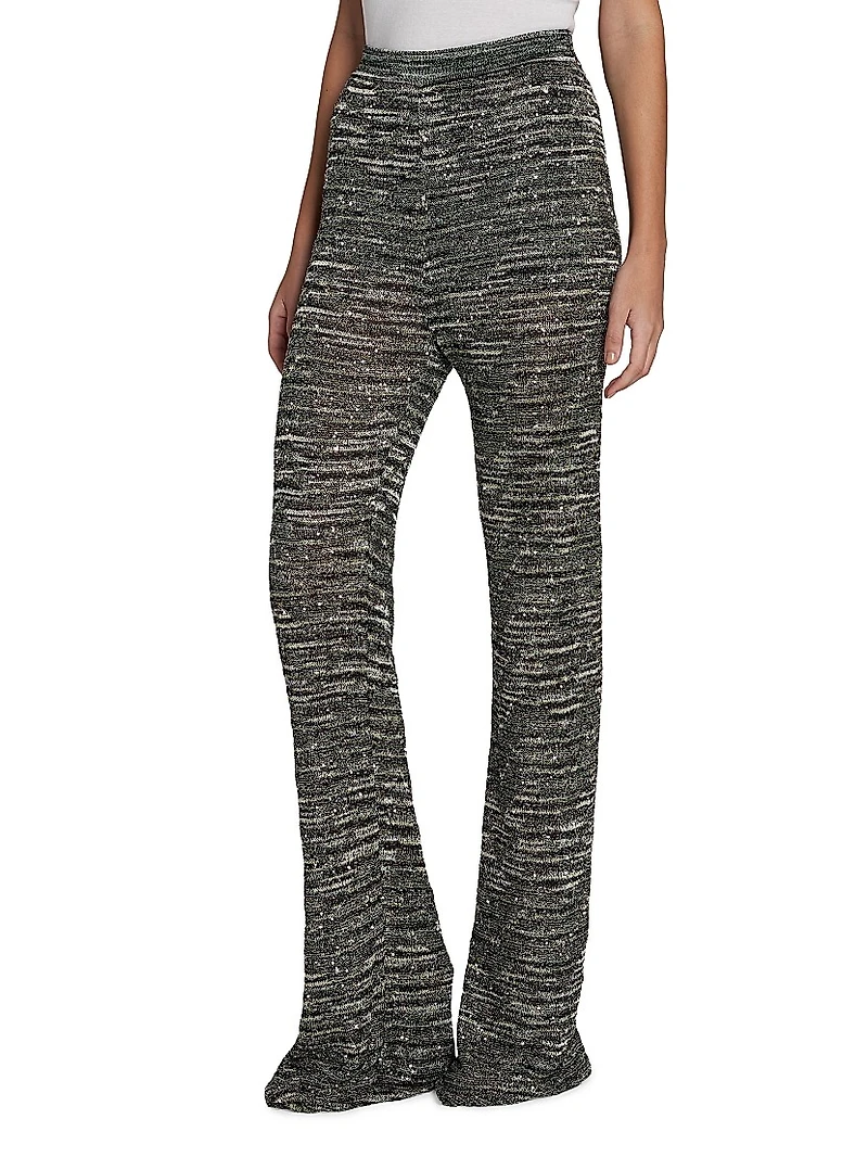 Space-Dyed Sequined Trousers