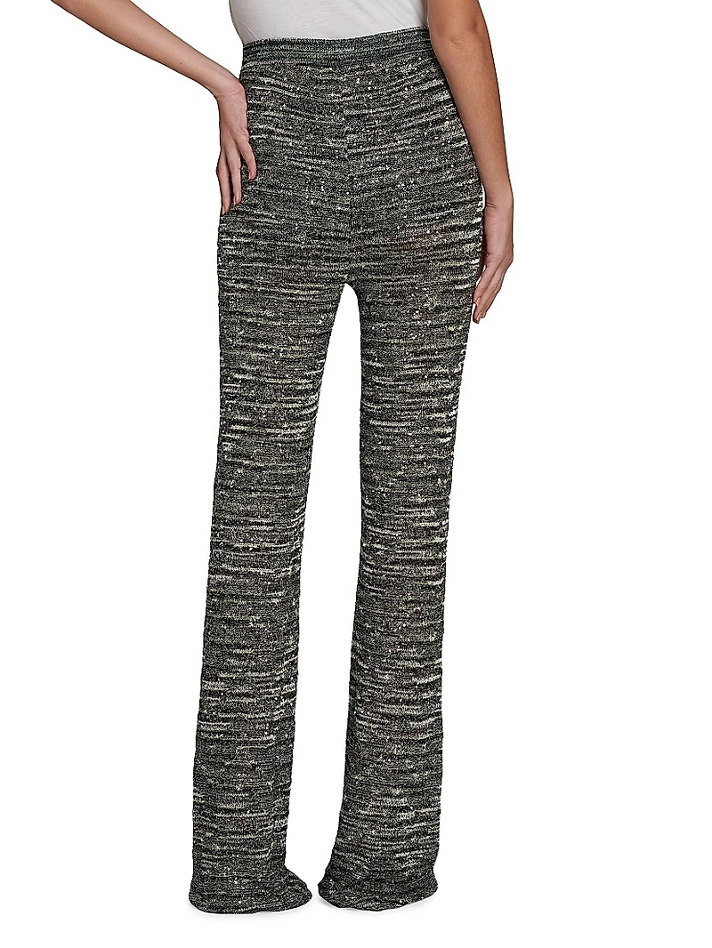 Space-Dyed Sequined Trousers