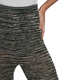 Space-Dyed Sequined Trousers