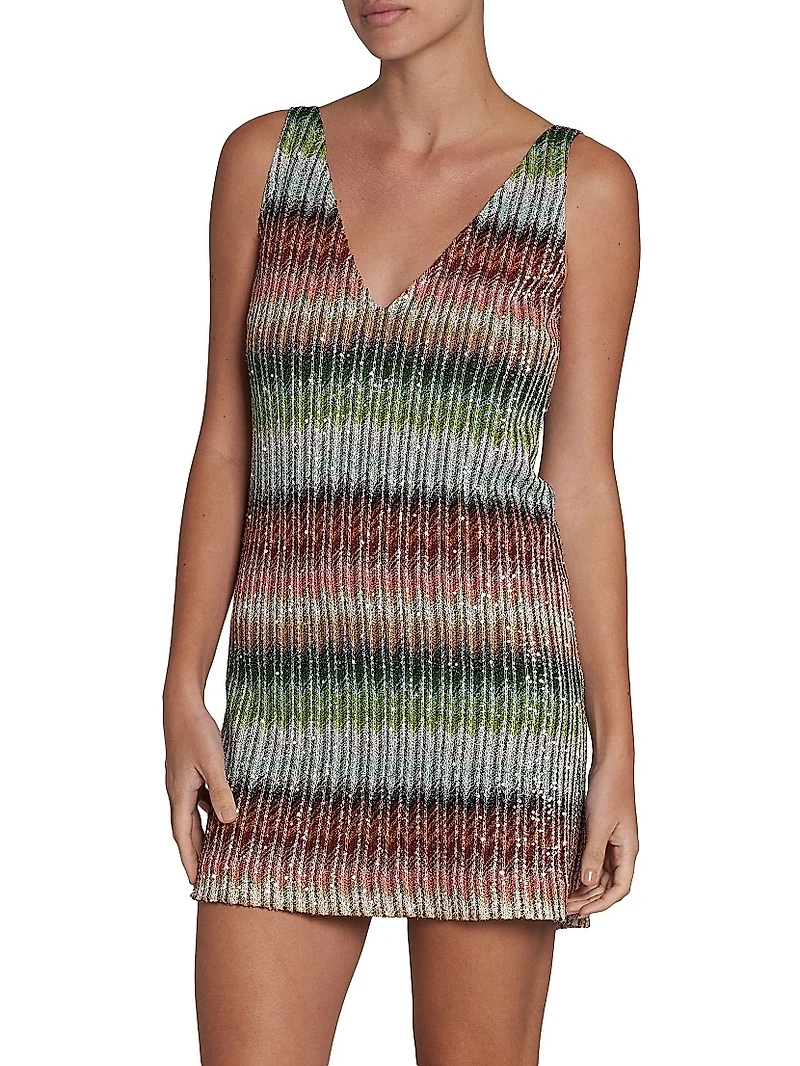 Zigzag Sequin Minidress