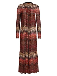 Zig Zag Metallic Duster Cardigan