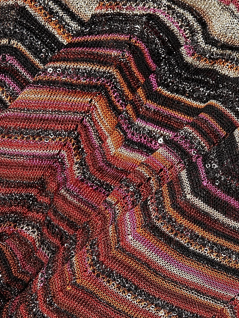 Zig Zag Metallic Duster Cardigan