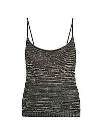 Metallic Knit Scoopneck Tank