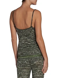 Metallic Knit Scoopneck Tank