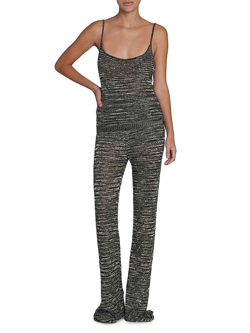 Metallic Knit Scoopneck Tank