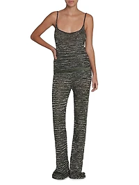 Metallic Knit Scoopneck Tank