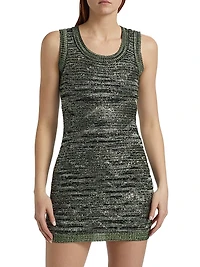 Metallic Knit Minidress