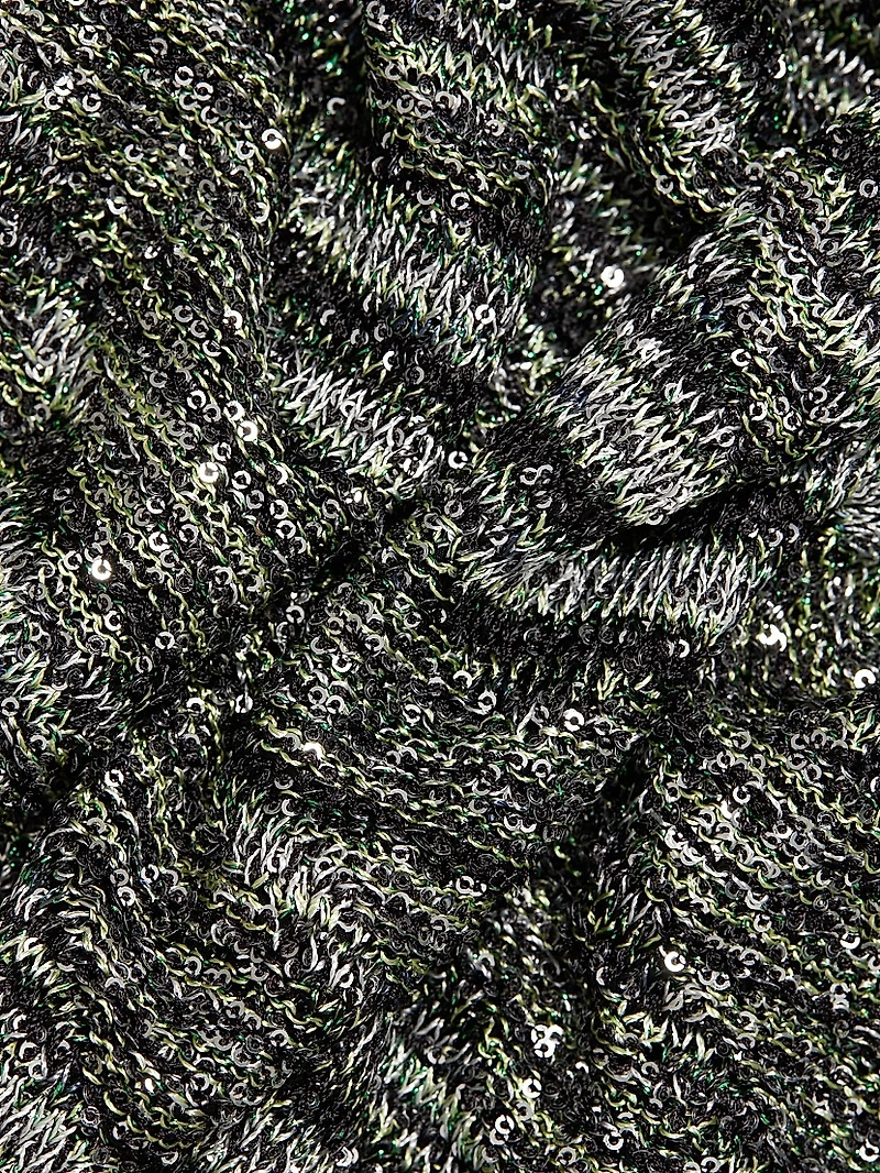 Metallic Knit Minidress