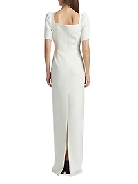 Floral Appliqué Gown