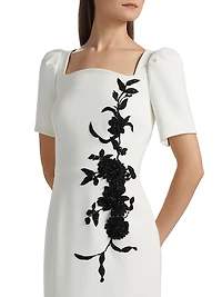 Floral Appliqué Gown