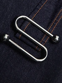 Blanc Cotton High-Rise Straight-Leg Pants