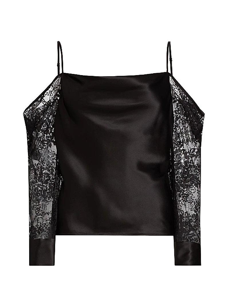 Zion Silk-Lace Off-The-Shoulder Top