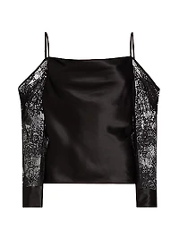 Zion Silk-Lace Off-The-Shoulder Top