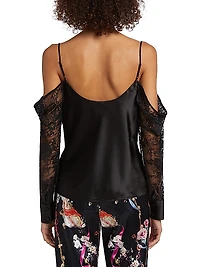 Zion Silk-Lace Off-The-Shoulder Top