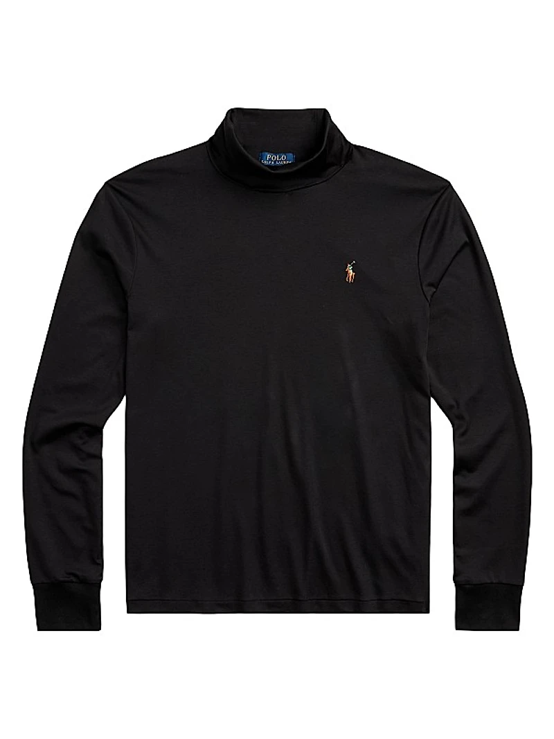 Cotton Turtleneck Long-Sleeve T-Shirt
