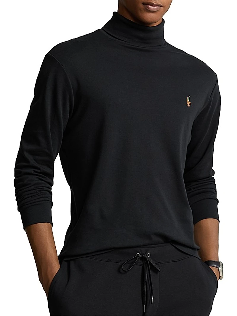 Cotton Turtleneck Long-Sleeve T-Shirt