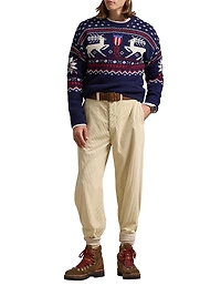 Deer-Jacquard Wool Sweater