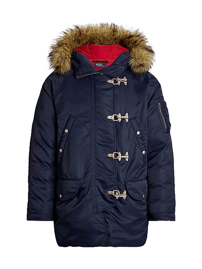 Flight Twill Hooded Down Coat