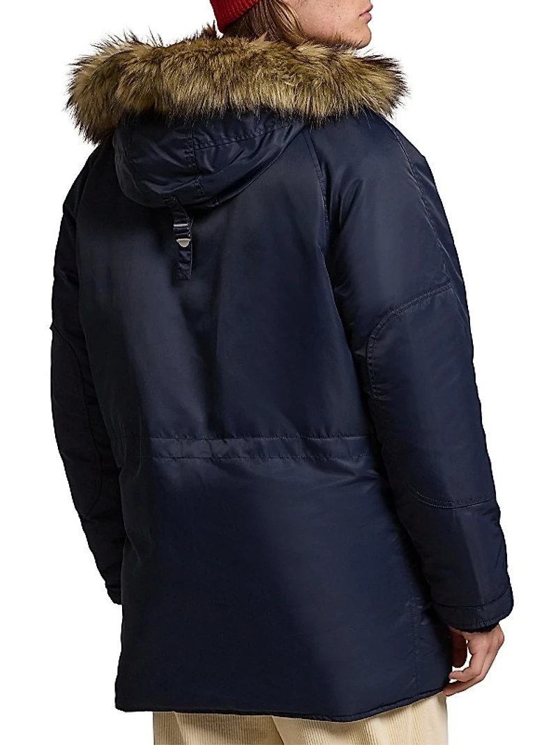 Flight Twill Hooded Down Coat
